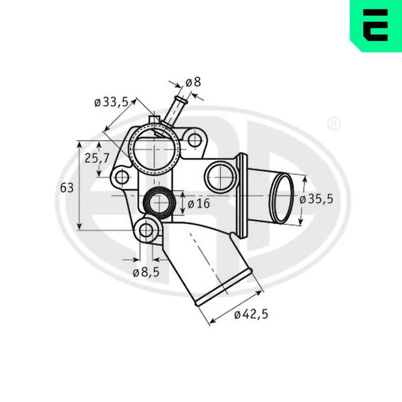 Handler.Part Thermostat, coolant ERA 350270 1