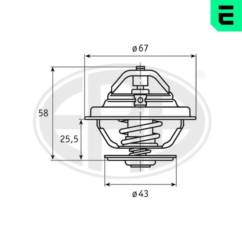 Handler.Part Thermostat, coolant ERA 350301 1