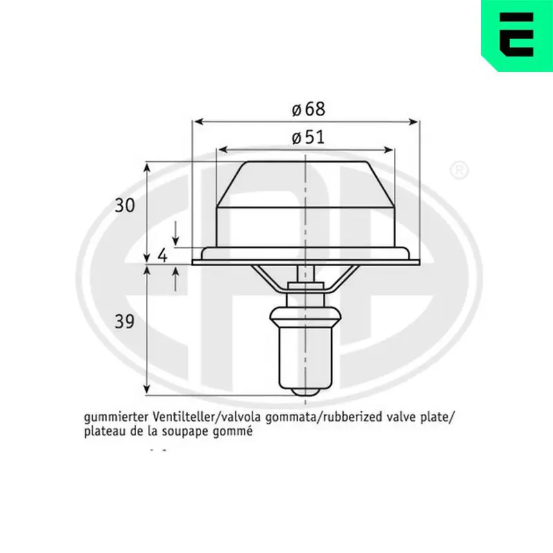 Handler.Part Thermostat, coolant ERA 350338 1