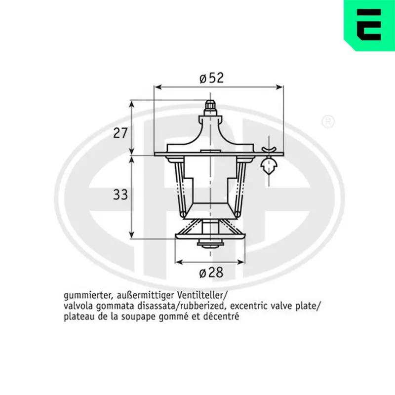 Handler.Part Thermostat, coolant ERA 350353 1