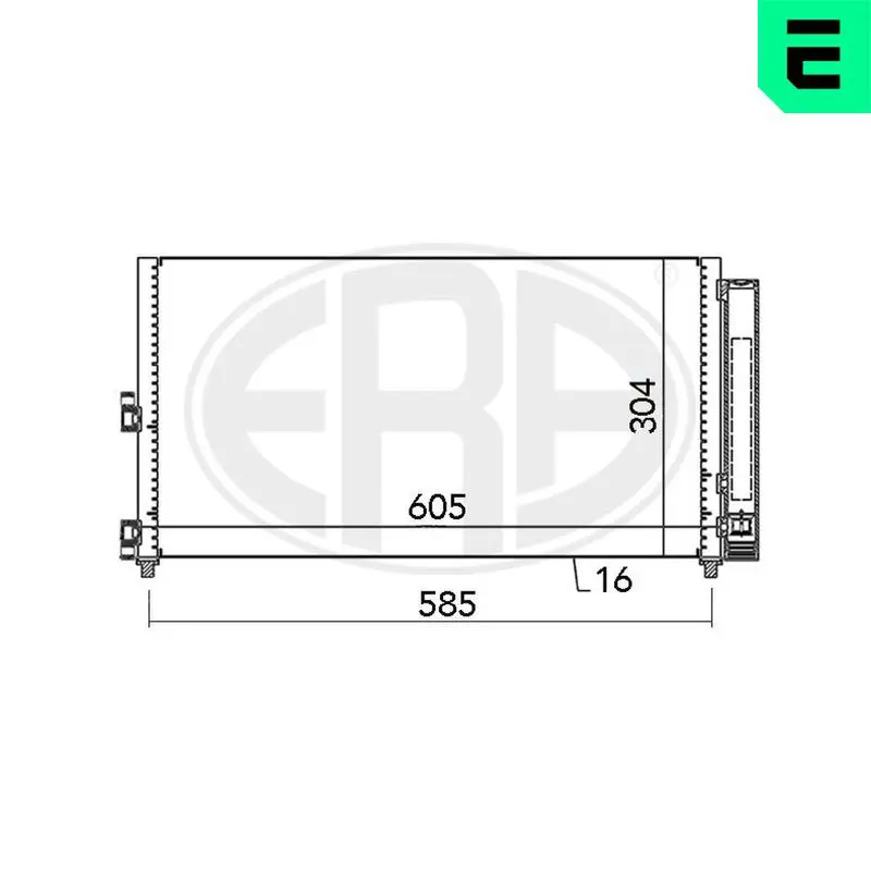 Handler.Part Condenser, air conditioning ERA 667000 1