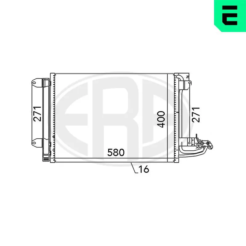 Handler.Part Condenser, air conditioning ERA 667003 1