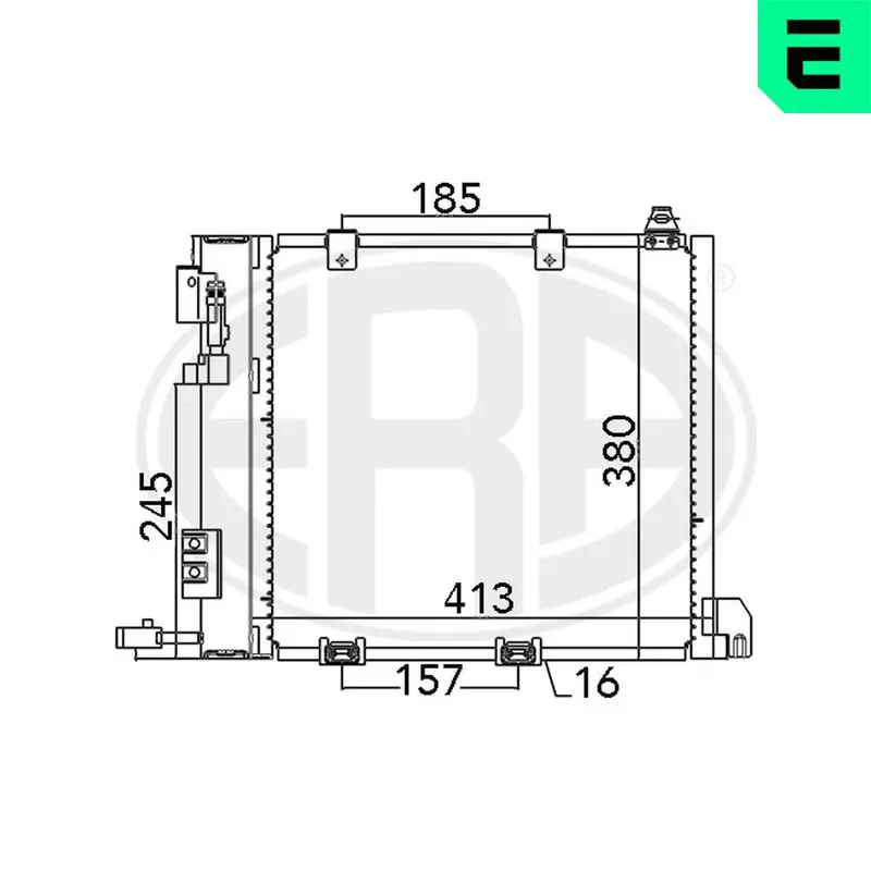 Handler.Part Condenser, air conditioning ERA 667011 1