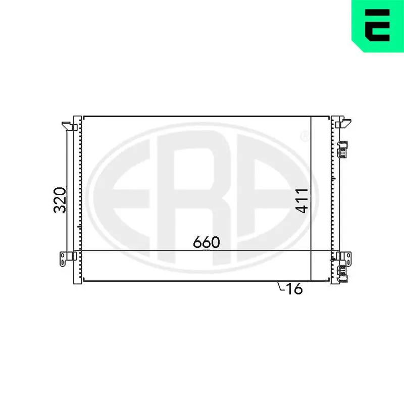 Handler.Part Condenser, air conditioning ERA 667012 1