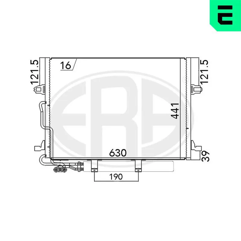 Handler.Part Condenser, air conditioning ERA 667033 1