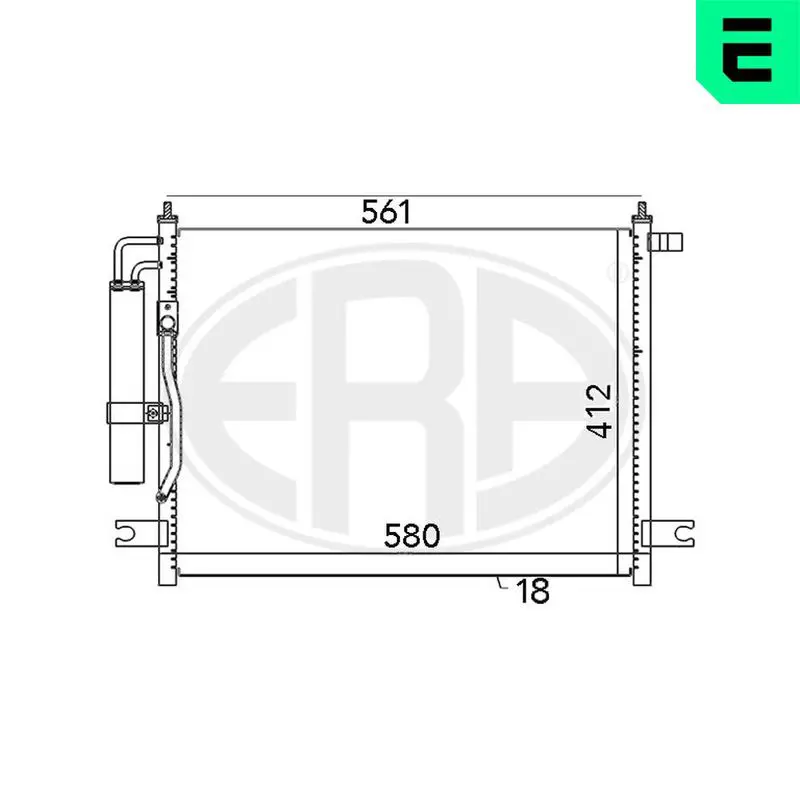 Handler.Part Condenser, air conditioning ERA 667034 1