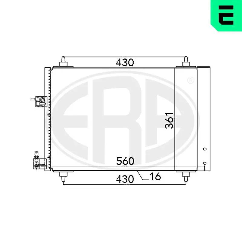 Handler.Part Condenser, air conditioning ERA 667039 1