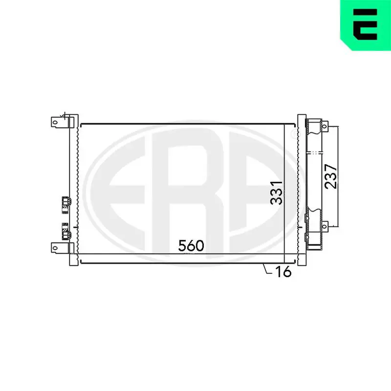 Handler.Part Condenser, air conditioning ERA 667045 1