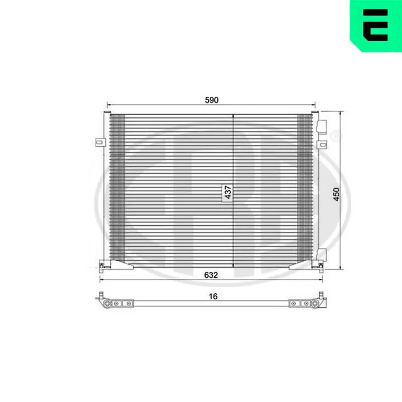 Handler.Part Condenser, air conditioning ERA 667046 1