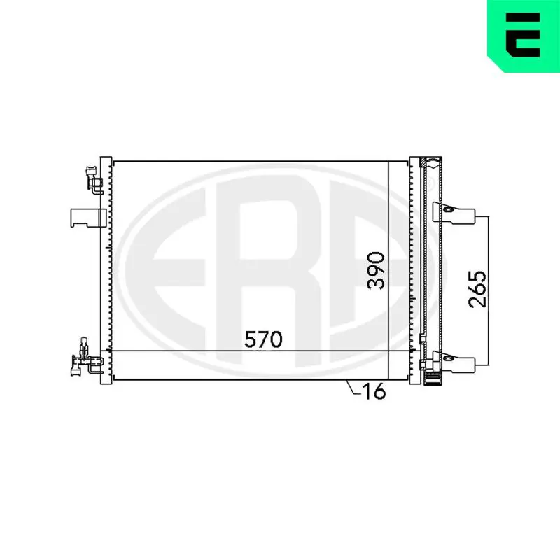 Handler.Part Condenser, air conditioning ERA 667047 1