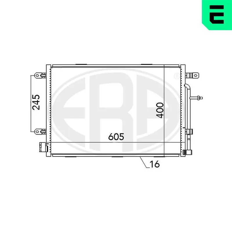 Handler.Part Condenser, air conditioning ERA 667052 1