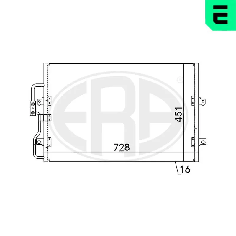 Handler.Part Condenser, air conditioning ERA 667061 1