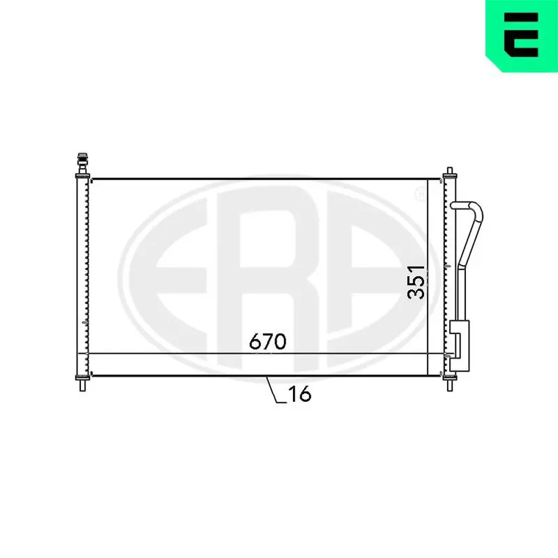 Handler.Part Condenser, air conditioning ERA 667065 1