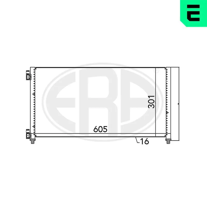 Handler.Part Condenser, air conditioning ERA 667066 1