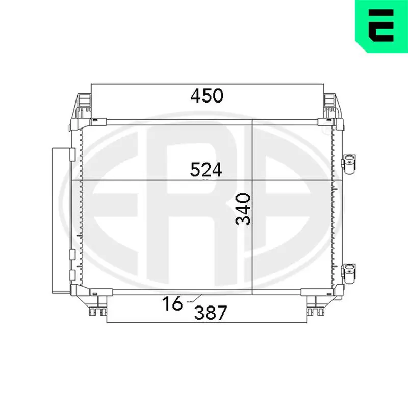 Handler.Part Condenser, air conditioning ERA 667070 1