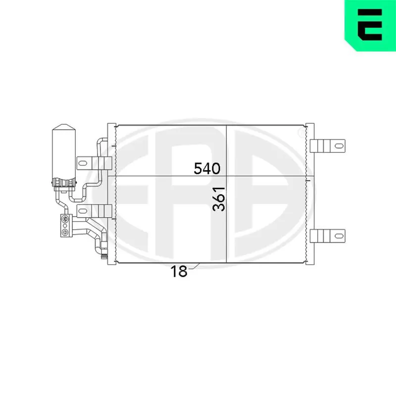 Handler.Part Condenser, air conditioning ERA 667077 1