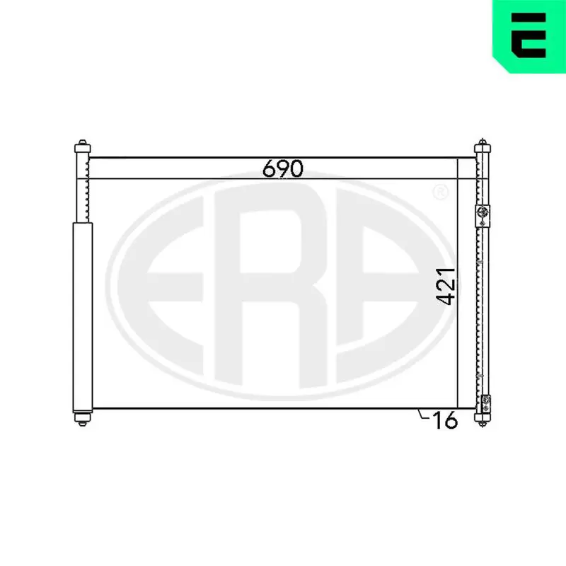 Handler.Part Condenser, air conditioning ERA 667080 1