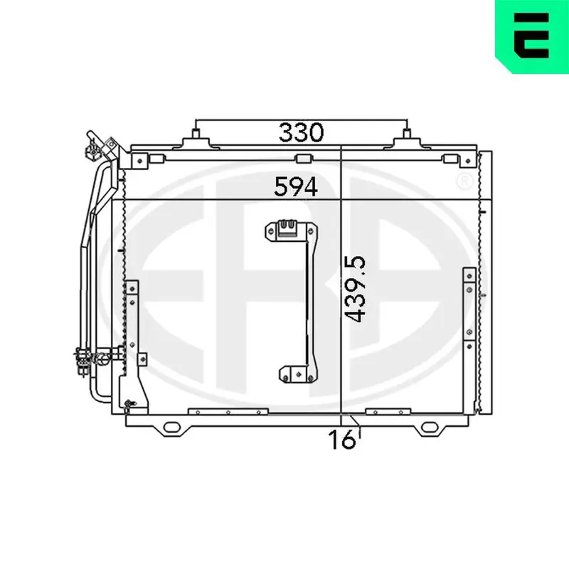 Handler.Part Condenser, air conditioning ERA 667081 1