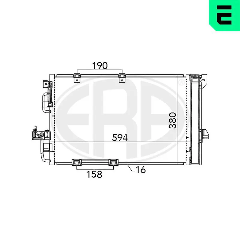 Handler.Part Condenser, air conditioning ERA 667082 1