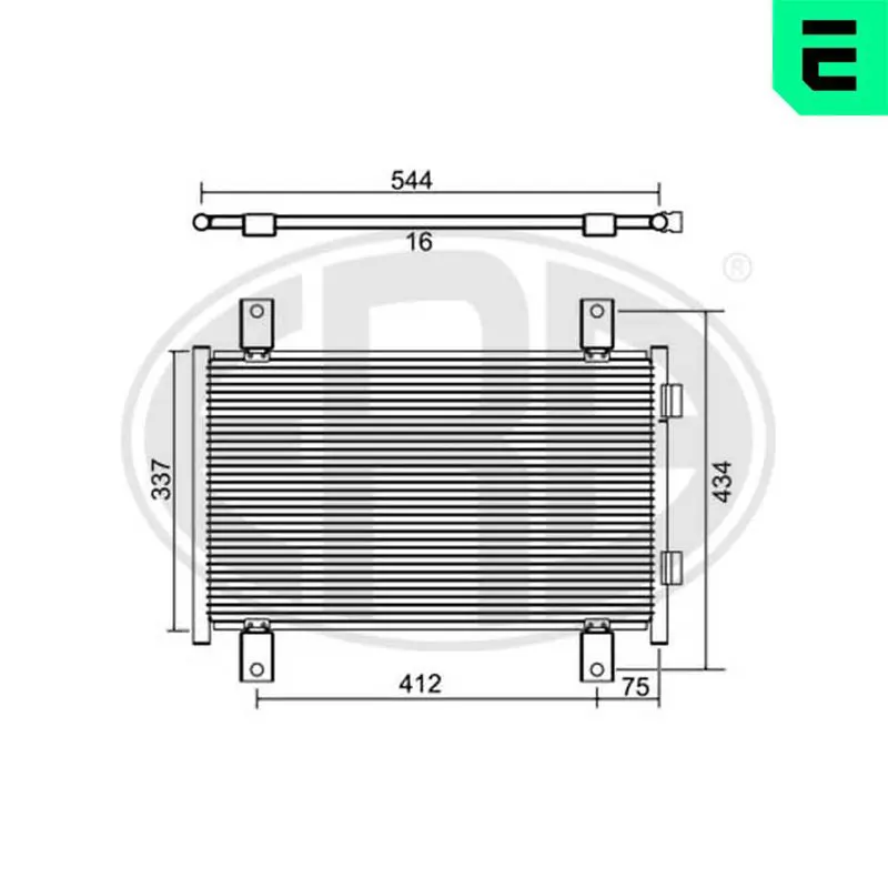 Handler.Part Condenser, air conditioning ERA 667084 1