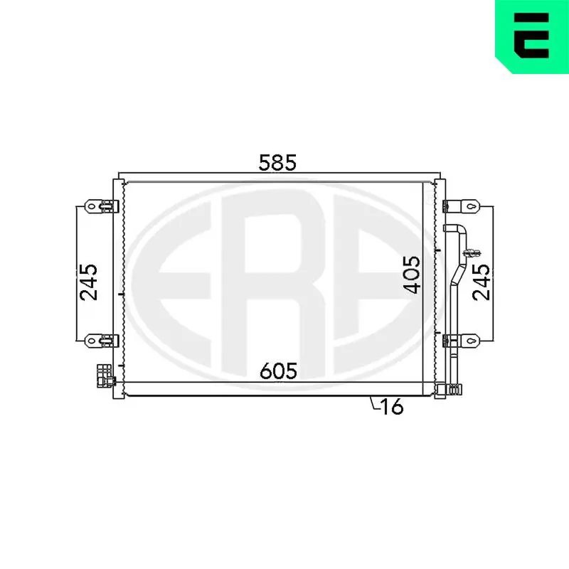 Handler.Part Condenser, air conditioning ERA 667089 1