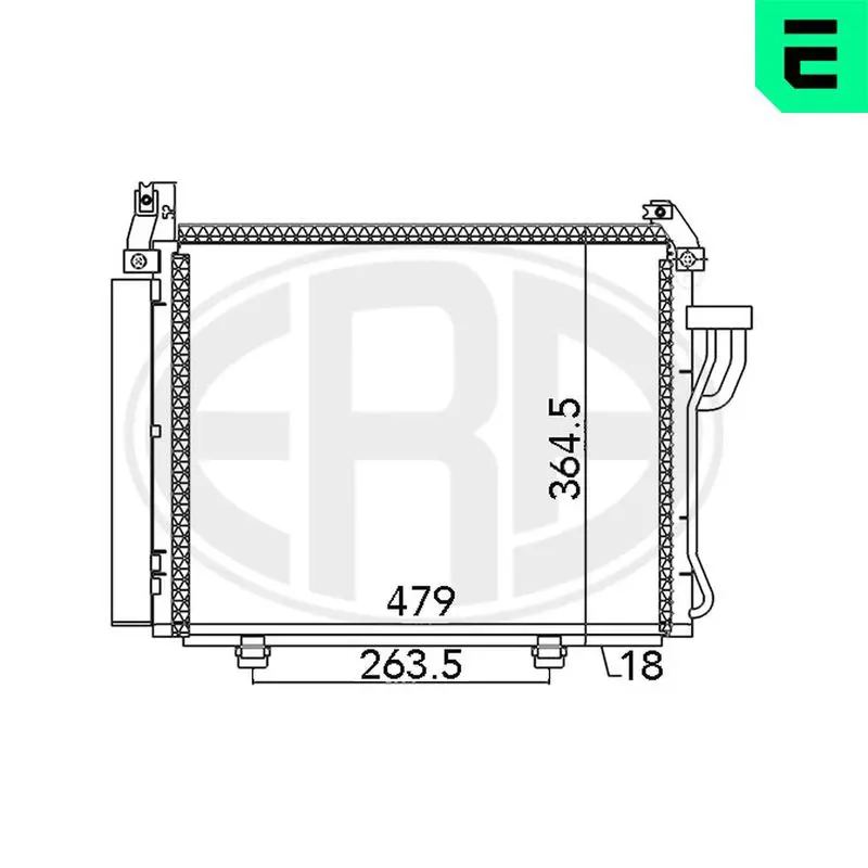 Handler.Part Condenser, air conditioning ERA 667107 1