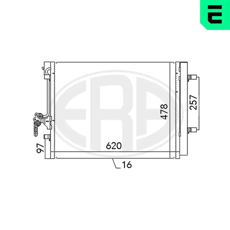 Handler.Part Condenser, air conditioning ERA 667115 1