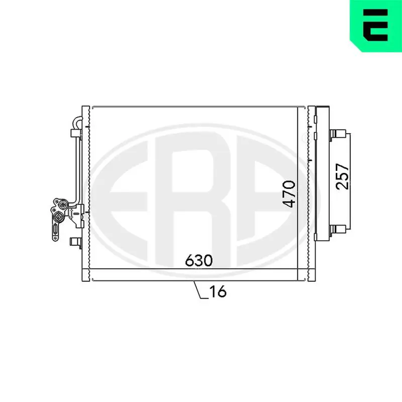 Handler.Part Condenser, air conditioning ERA 667116 1