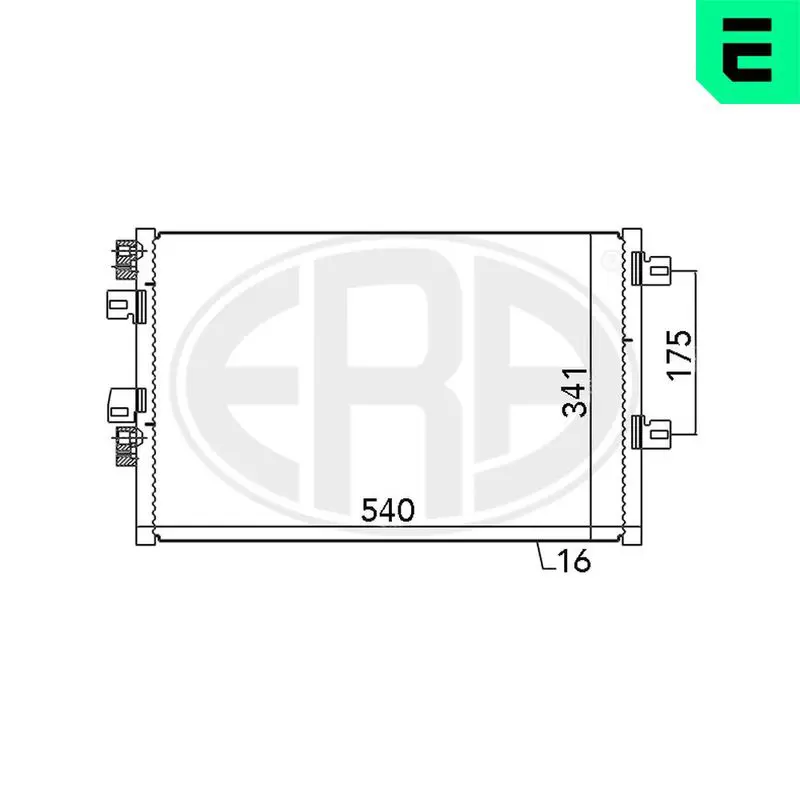 Handler.Part Condenser, air conditioning ERA 667073 1