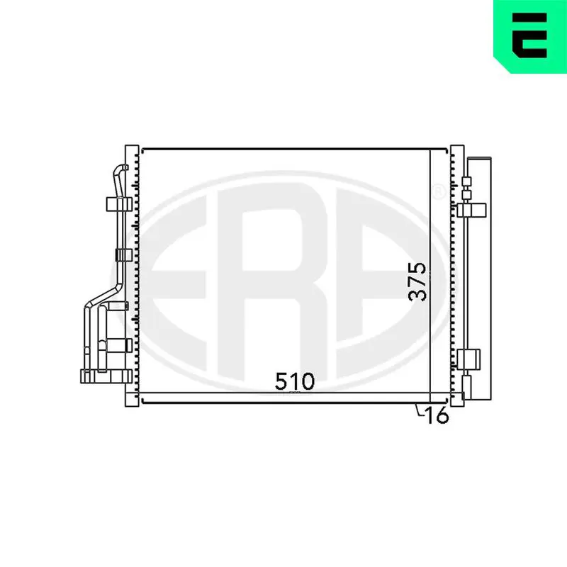 Handler.Part Condenser, air conditioning ERA 667122 1