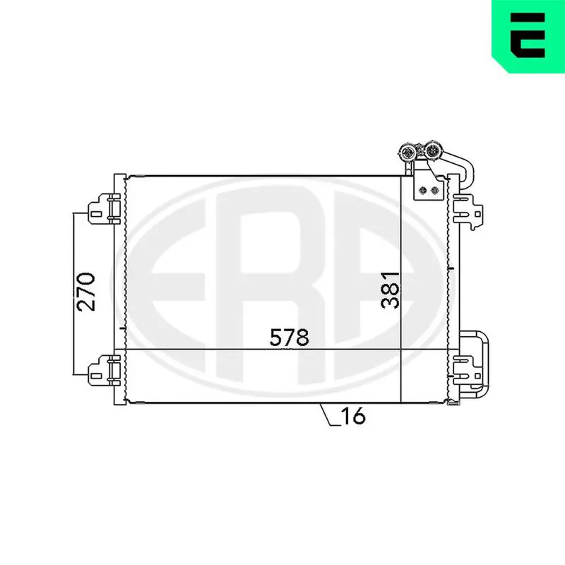 Handler.Part Condenser, air conditioning ERA 667127 1