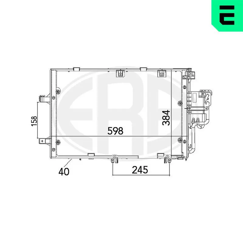 Handler.Part Condenser, air conditioning ERA 667129 1