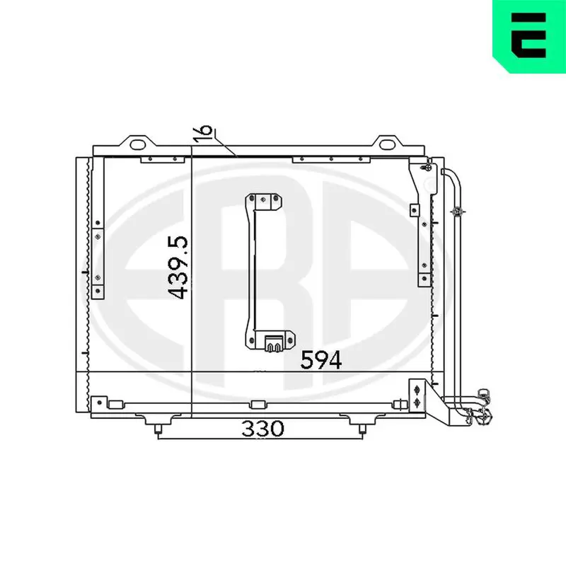 Handler.Part Condenser, air conditioning ERA 667145 1