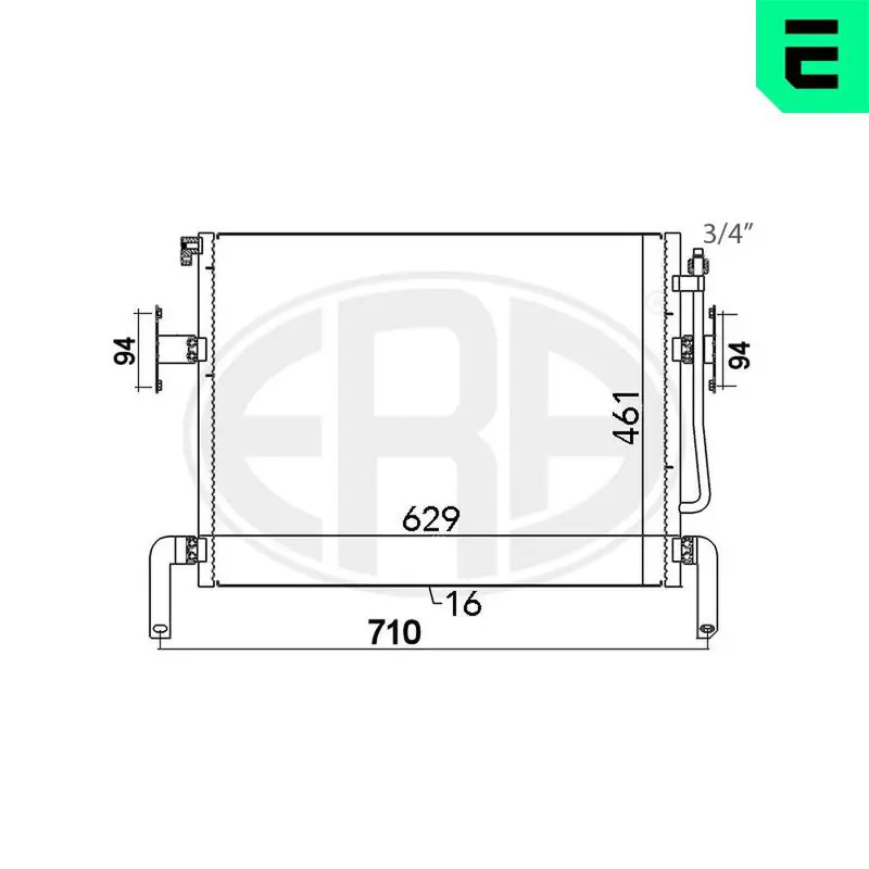 Handler.Part Condenser, air conditioning ERA 667121 1