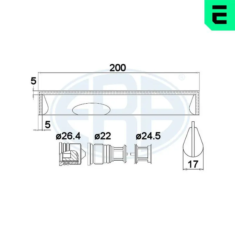 Handler.Part Dryer, air conditioning ERA 668011 1