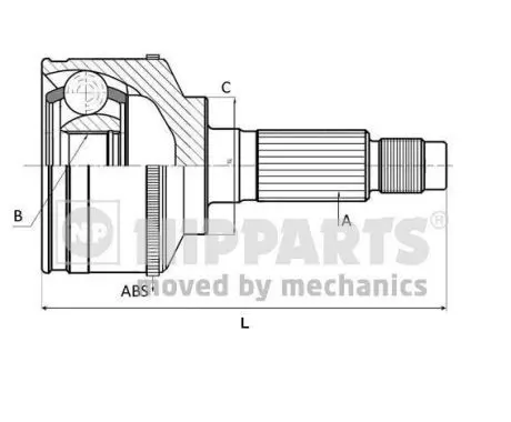 Handler.Part Joint kit, drive shaft NIPPARTS J2820301 1