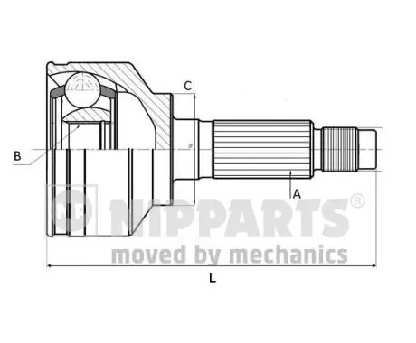 Handler.Part Joint kit, drive shaft NIPPARTS J2820302 1