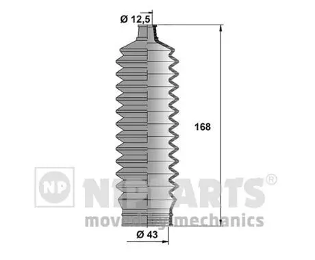 Handler.Part Bellow set, steering NIPPARTS J2840503 1