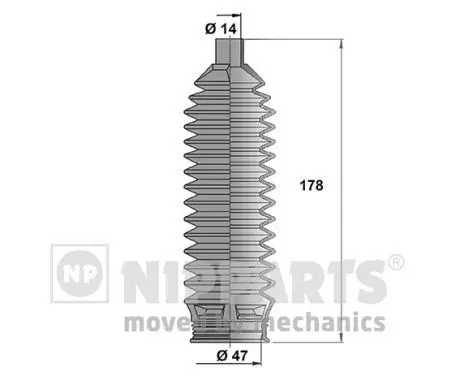 Handler.Part Bellow set, steering NIPPARTS J2840504 1