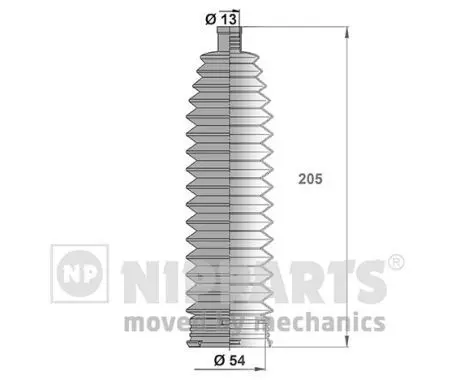 Handler.Part Bellow set, steering NIPPARTS J2841017 1