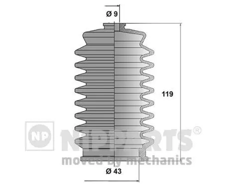 Handler.Part Bellow set, steering NIPPARTS J2842005 1