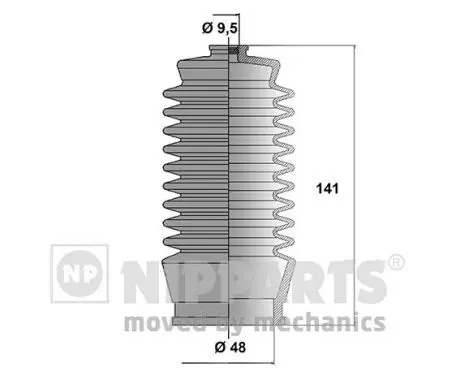 Handler.Part Bellow set, steering NIPPARTS J2842018 1