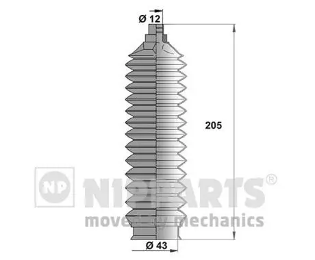 Handler.Part Bellow set, steering NIPPARTS J2843008 1