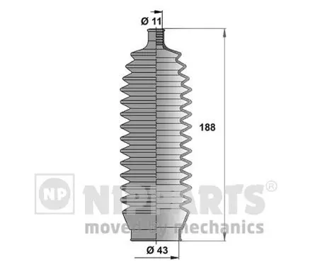 Handler.Part Bellow set, steering NIPPARTS J2847010 1