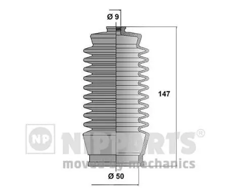 Handler.Part Bellow set, steering NIPPARTS J2852003 1