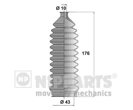 Handler.Part Bellow set, steering NIPPARTS J2858000 1