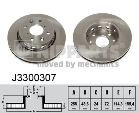 Handler.Part Brake disc NIPPARTS J3300307 1