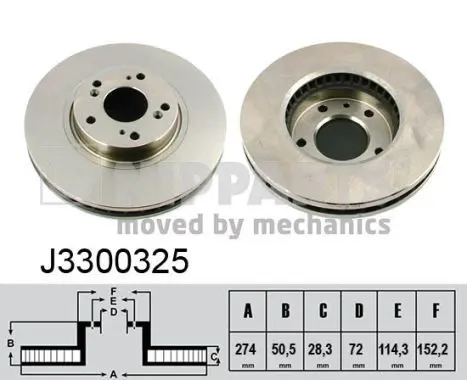 Handler.Part Brake disc NIPPARTS J3300325 1