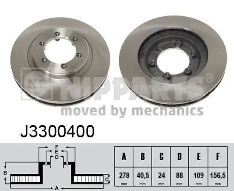 Handler.Part Brake disc NIPPARTS J3300400 1