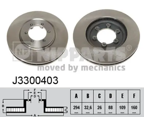 Handler.Part Brake disc NIPPARTS J3300403 1